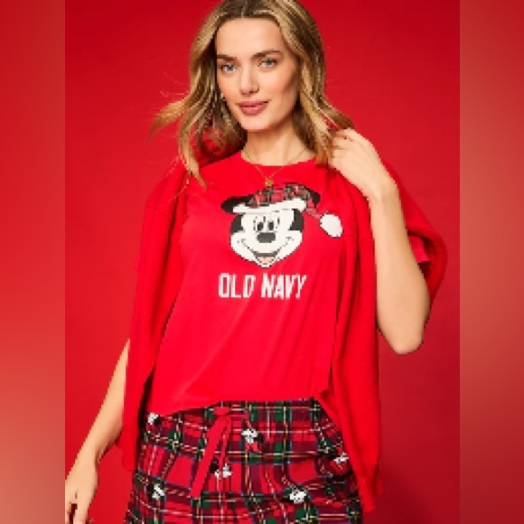 Old Navy x Disney Mickey & Friends Red Flannel Boxer Shorts - Picture 2 of 7